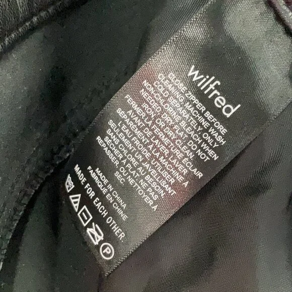 NWT Aritzia Wilfred The Melina Vegan Leather Pants in Black Sz 8, 34" inseam - Picture 9 of 9